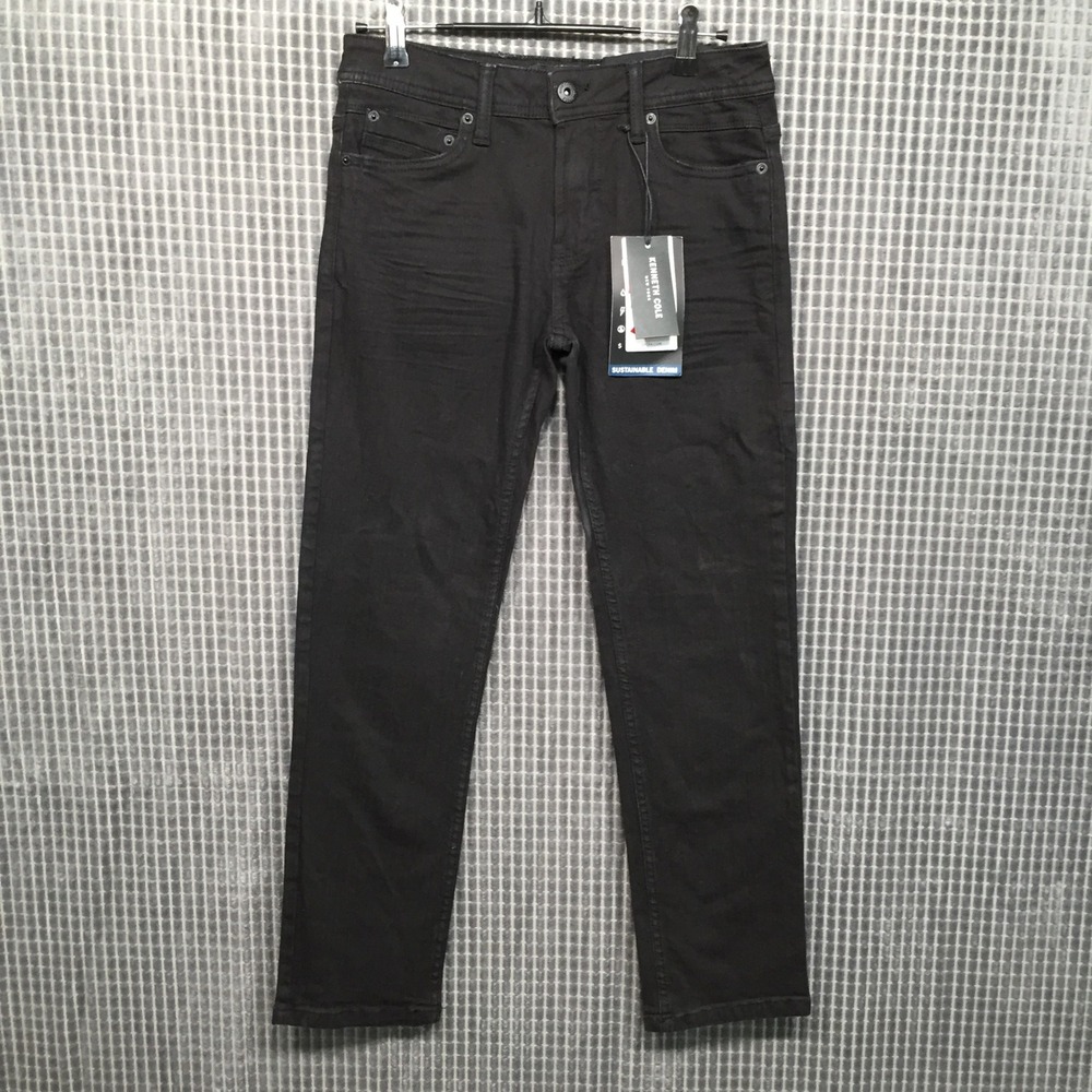 Kenneth Cole Girls Pants Sustainable Denim Stretch Slim Fit 10 Black